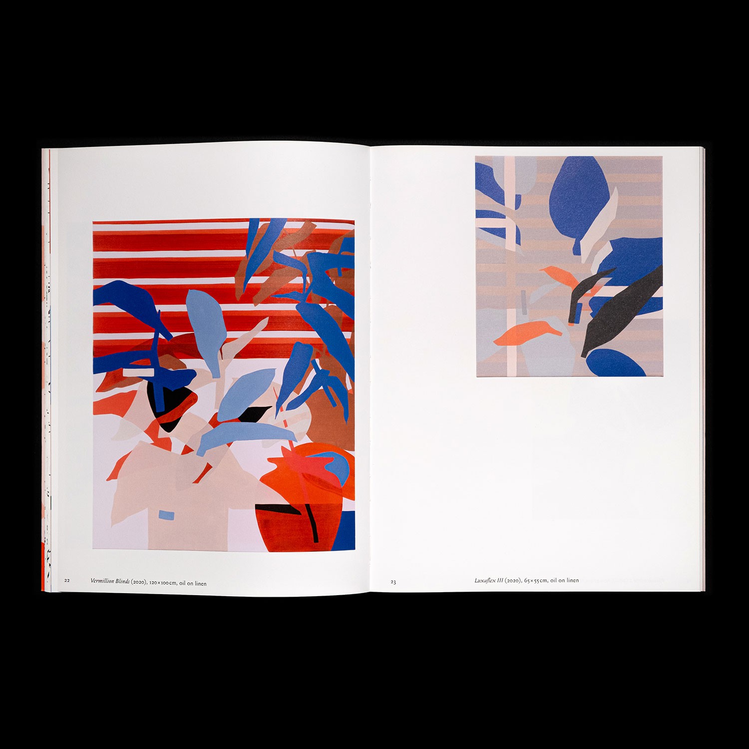 spread with two paintings