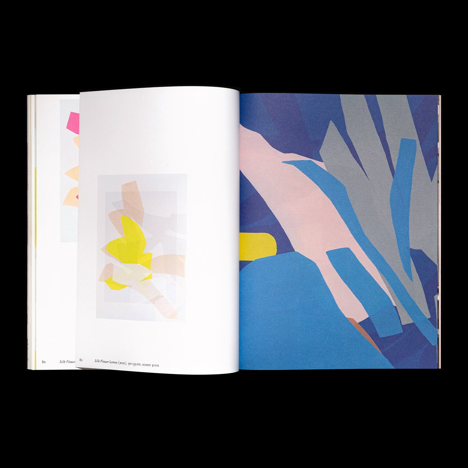 spread with a painting and a detail