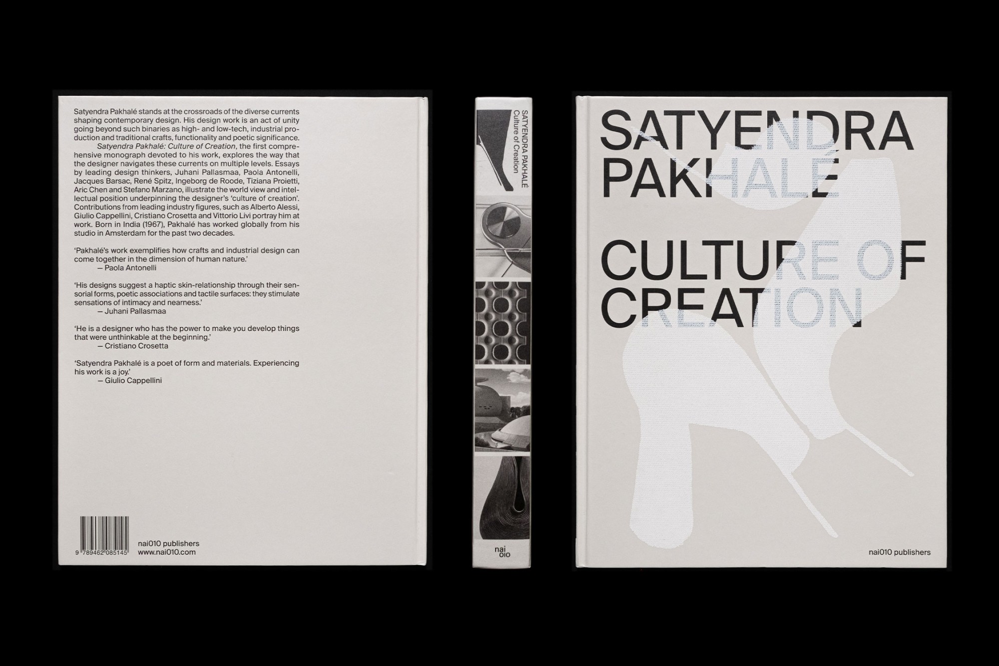 back, spine and front cover of the book 'Culture of Creation' by Satyendra Pakhalé