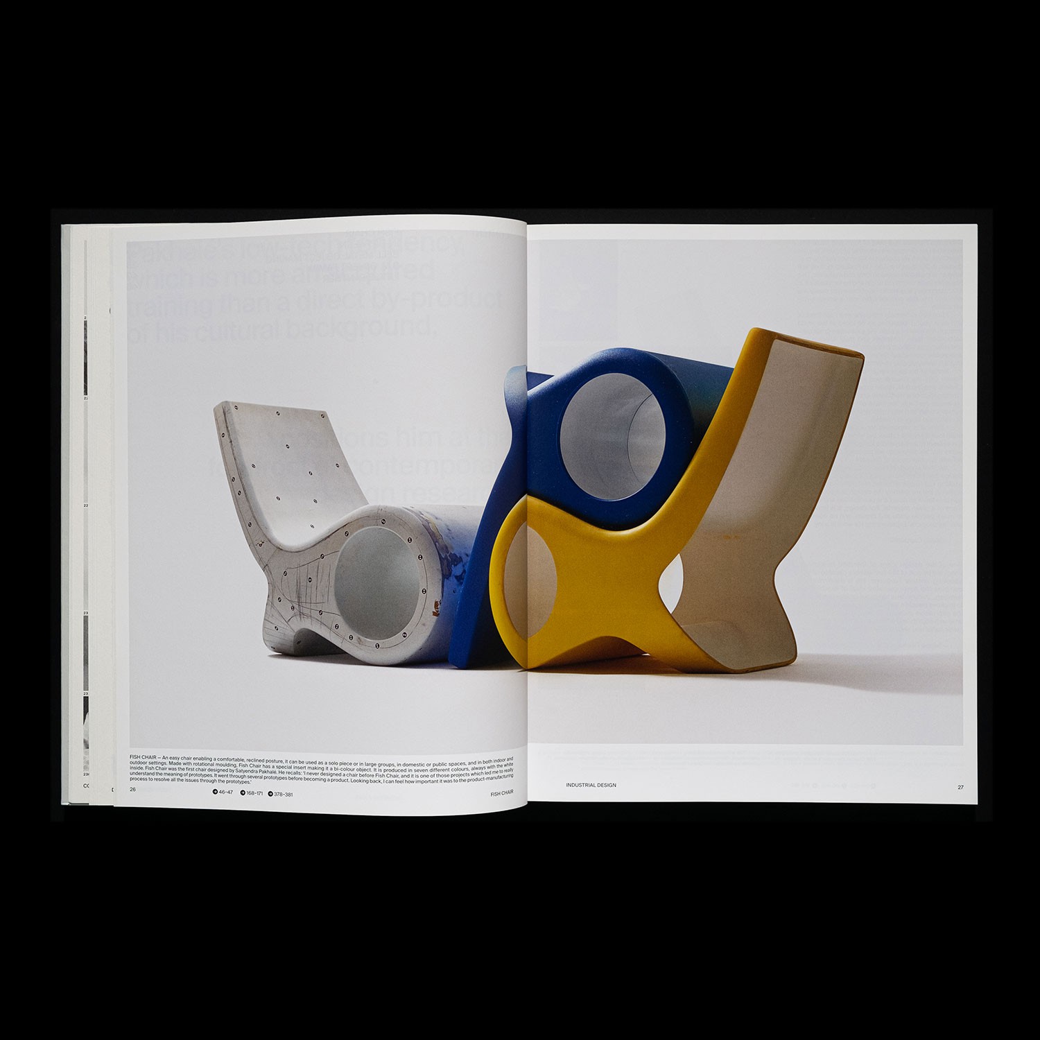 spread with a product photo and a project description