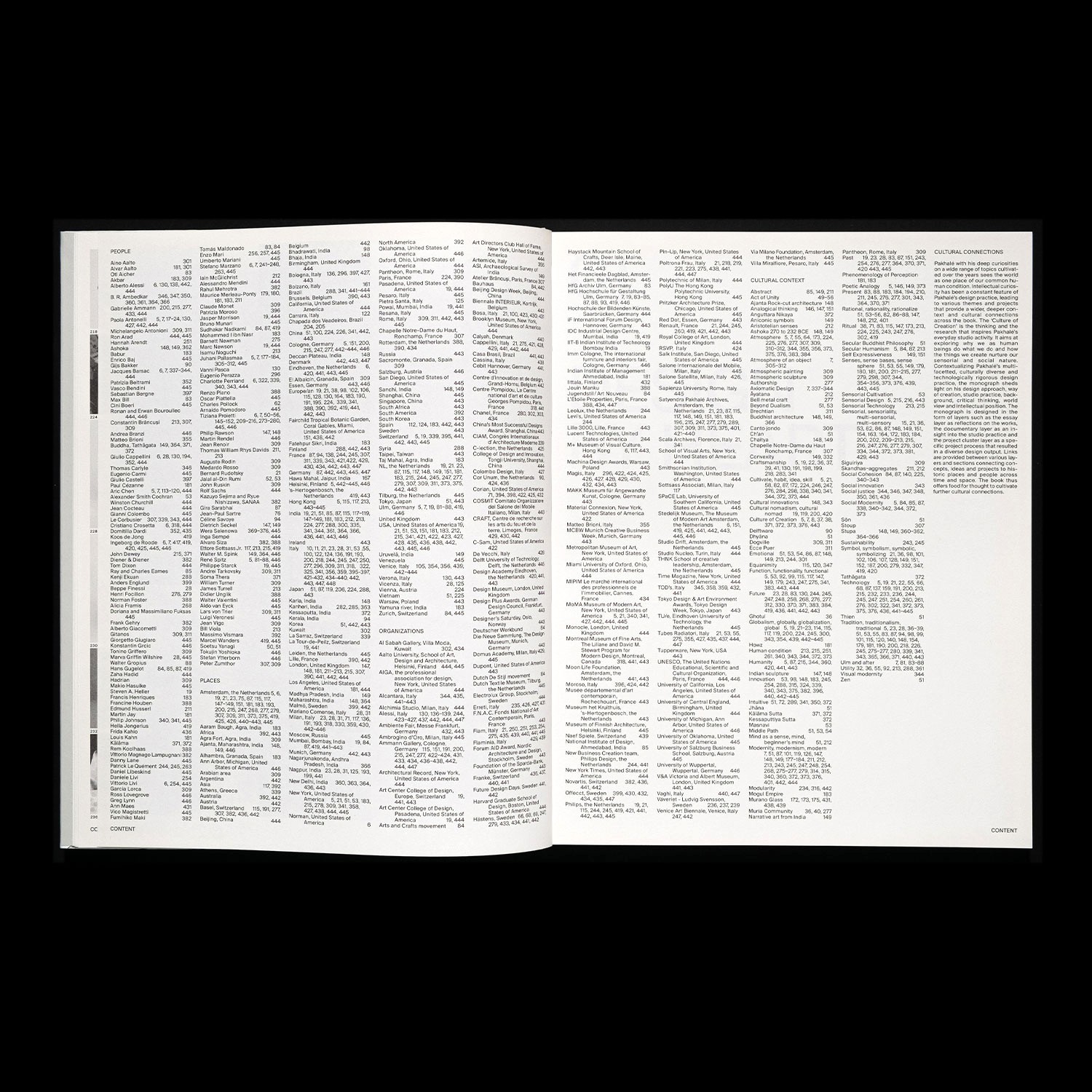 index of the book