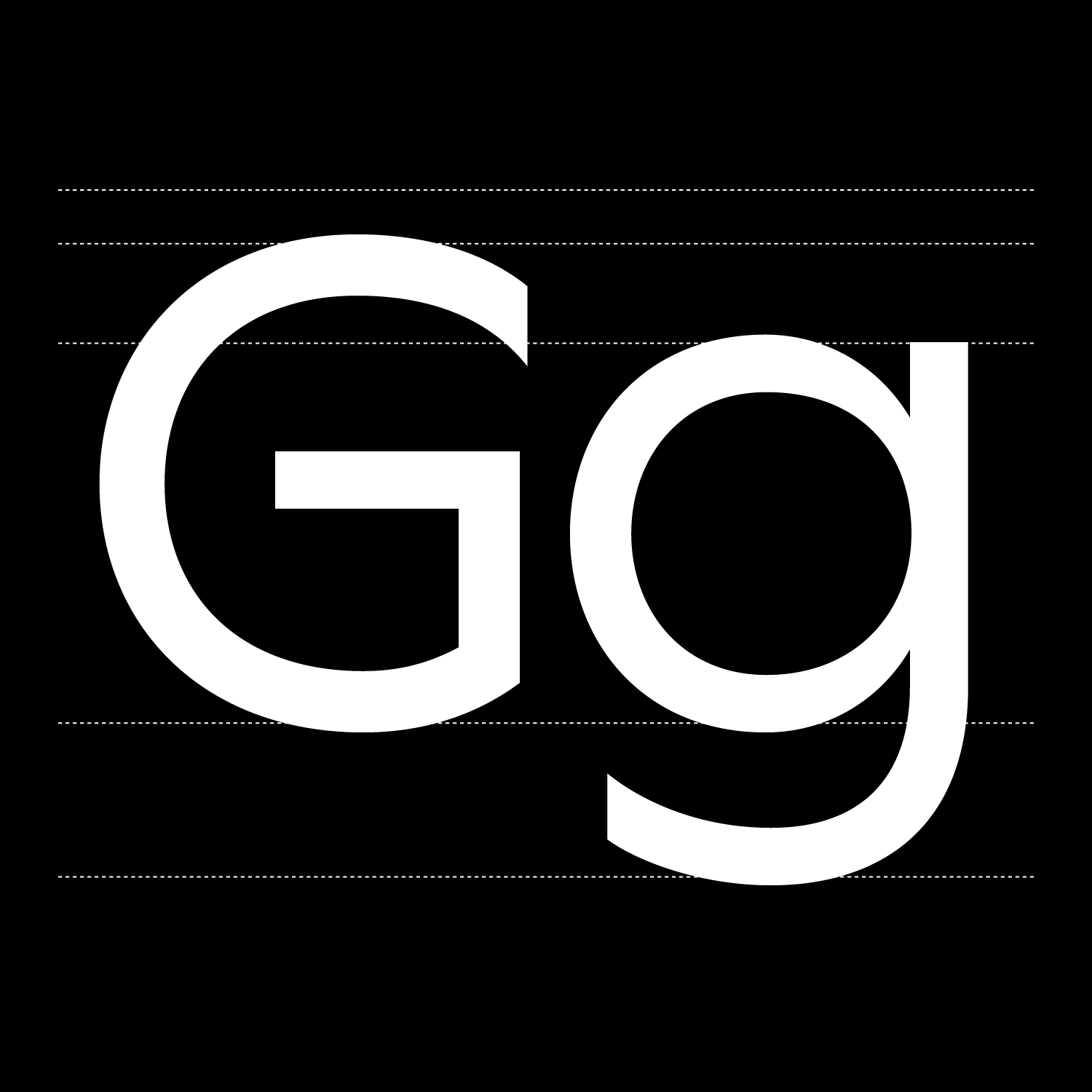 upper- and lowercase letter G with anatomy lines