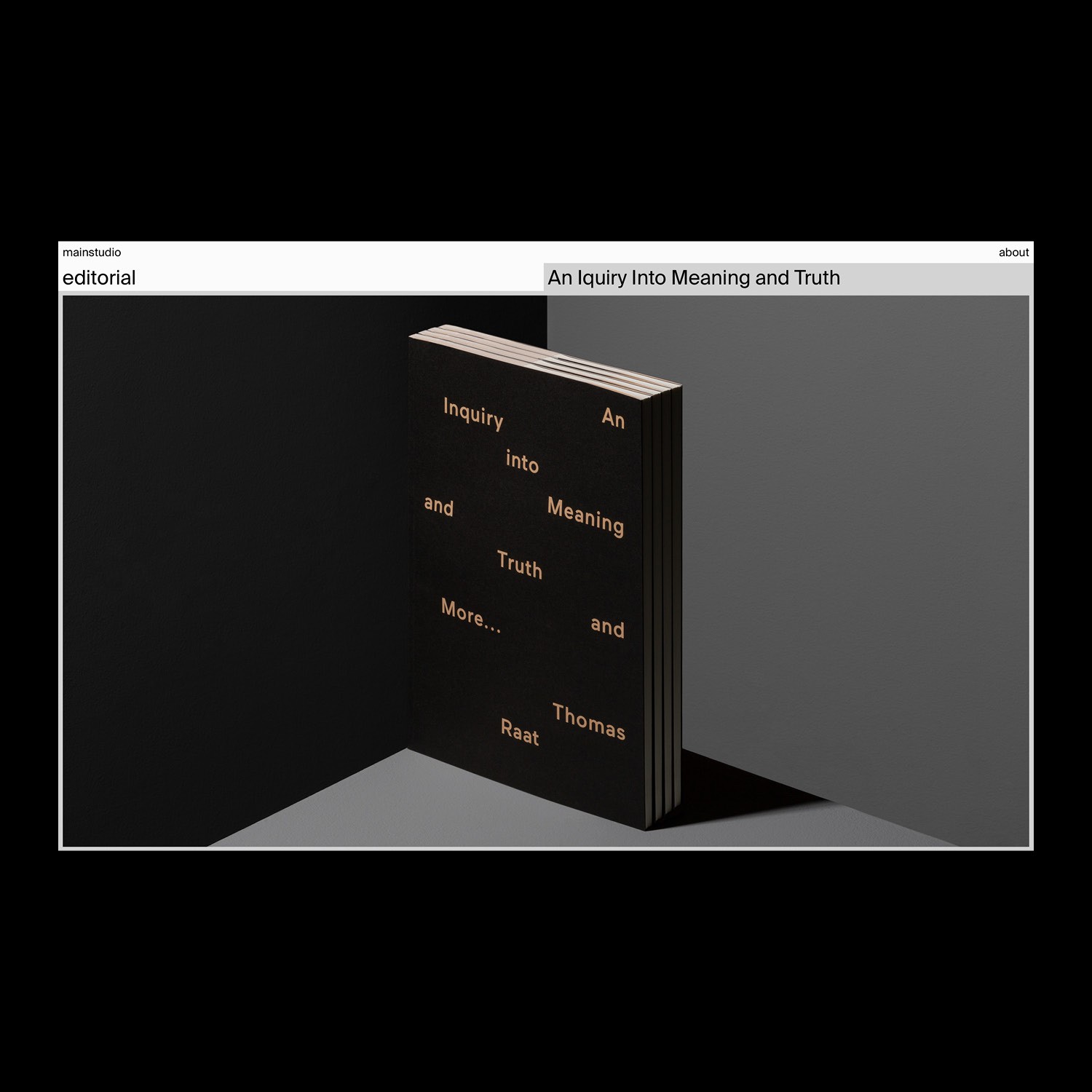 start screen of a project page with a big cover image