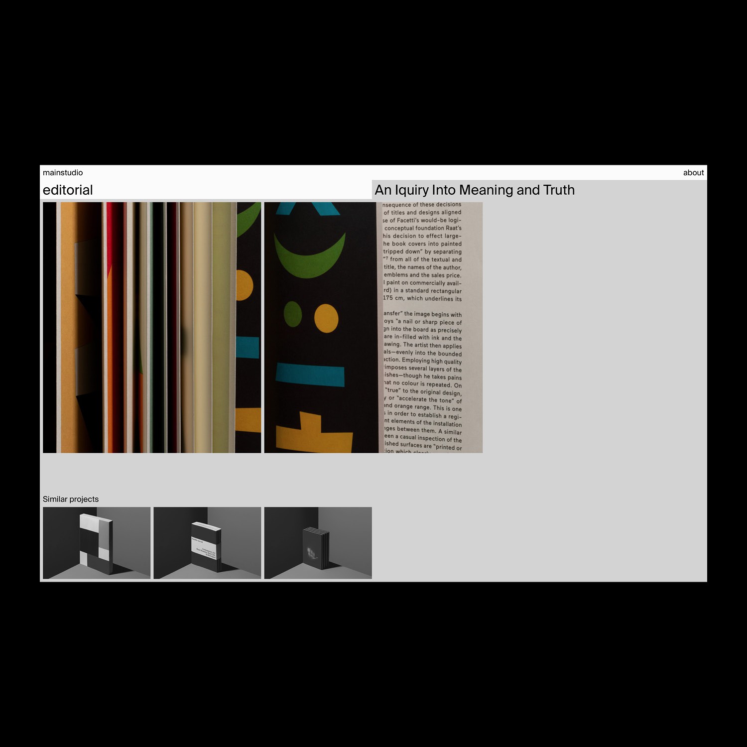 list of similar projects at the bottom of a project page
