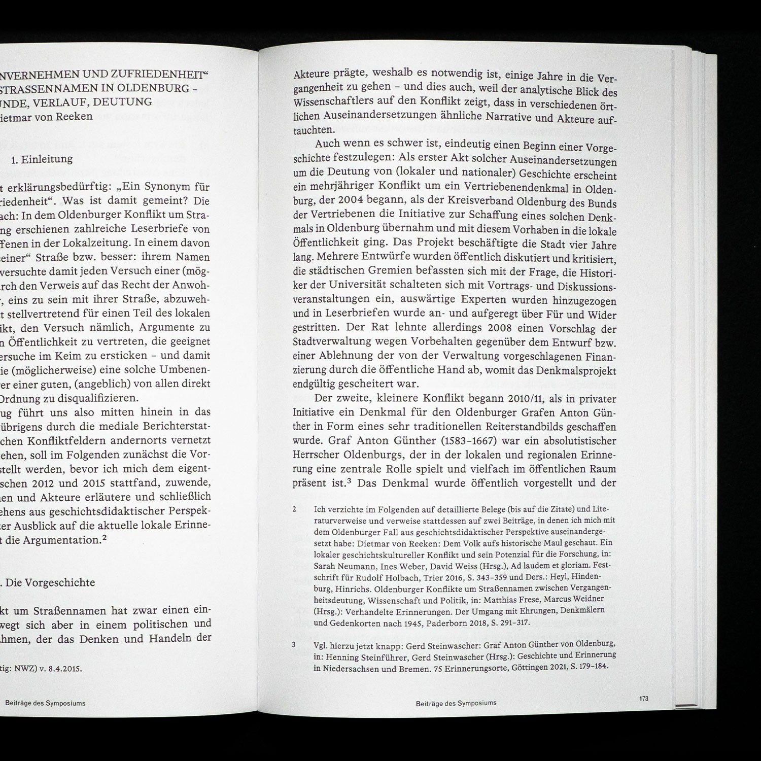 spread with text and footnotes