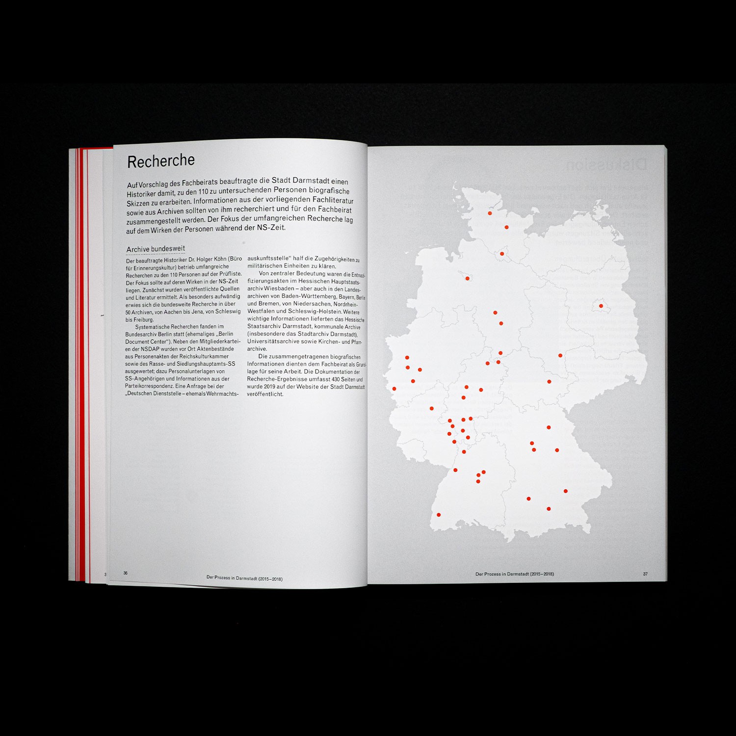 spread with a map of Germany
