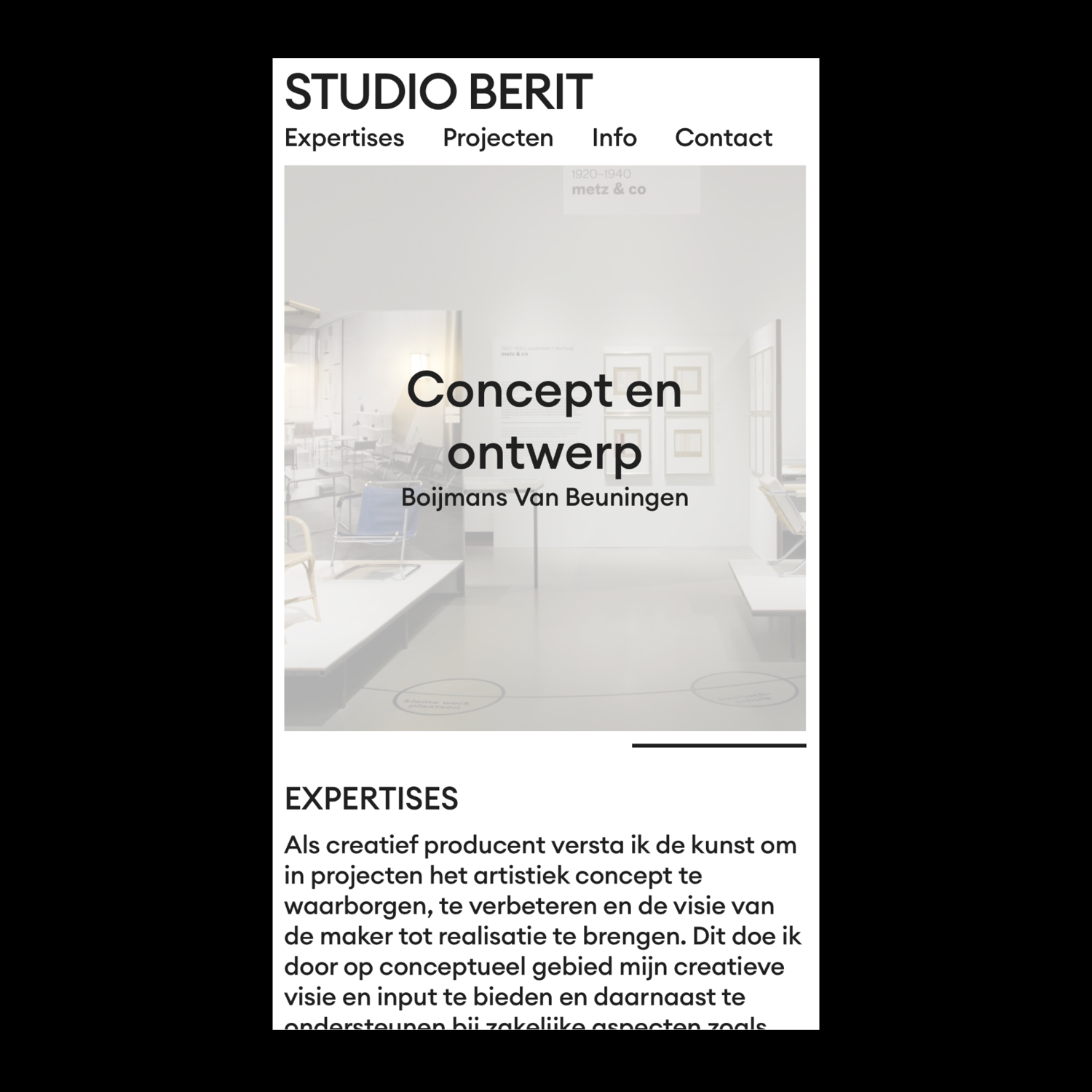 startscreen mobile version with slideshow