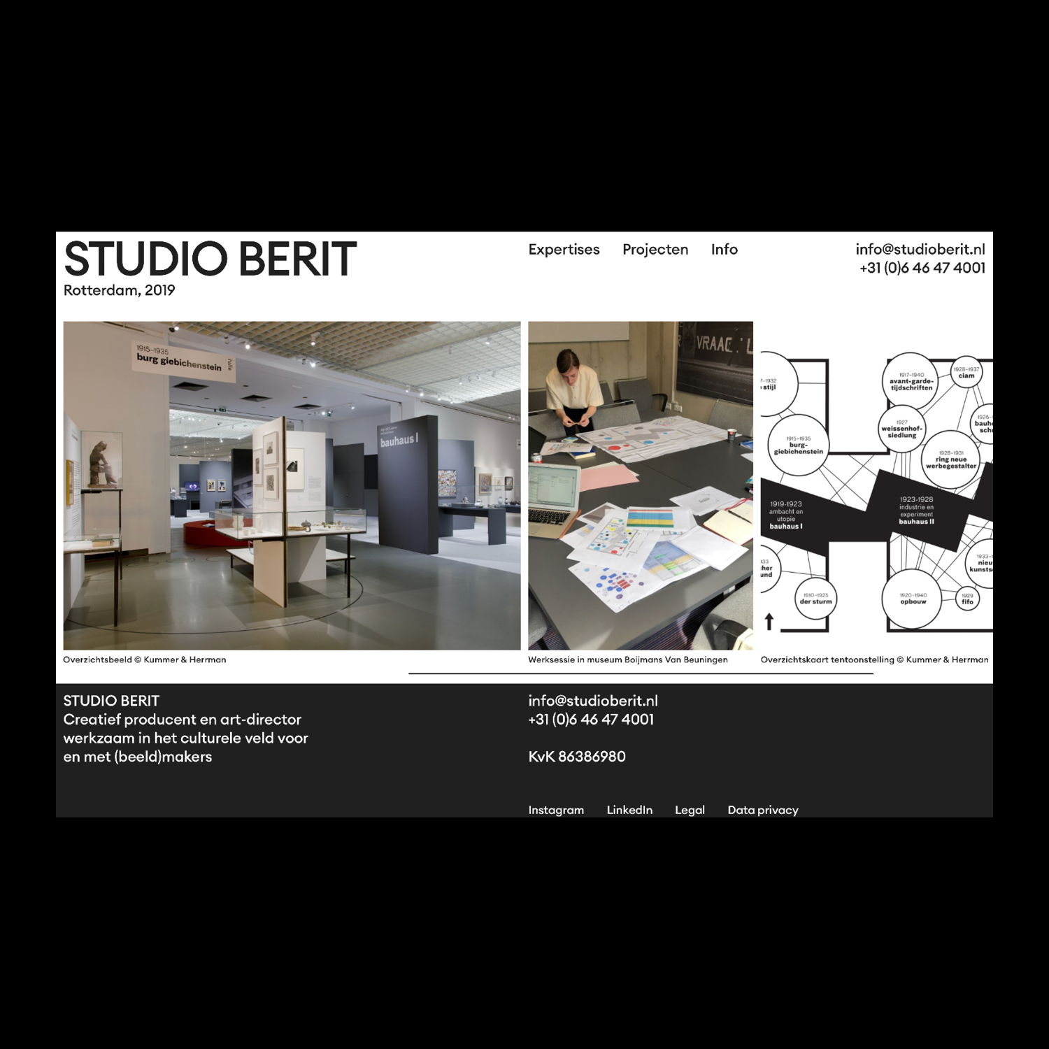 project page with image slideshow