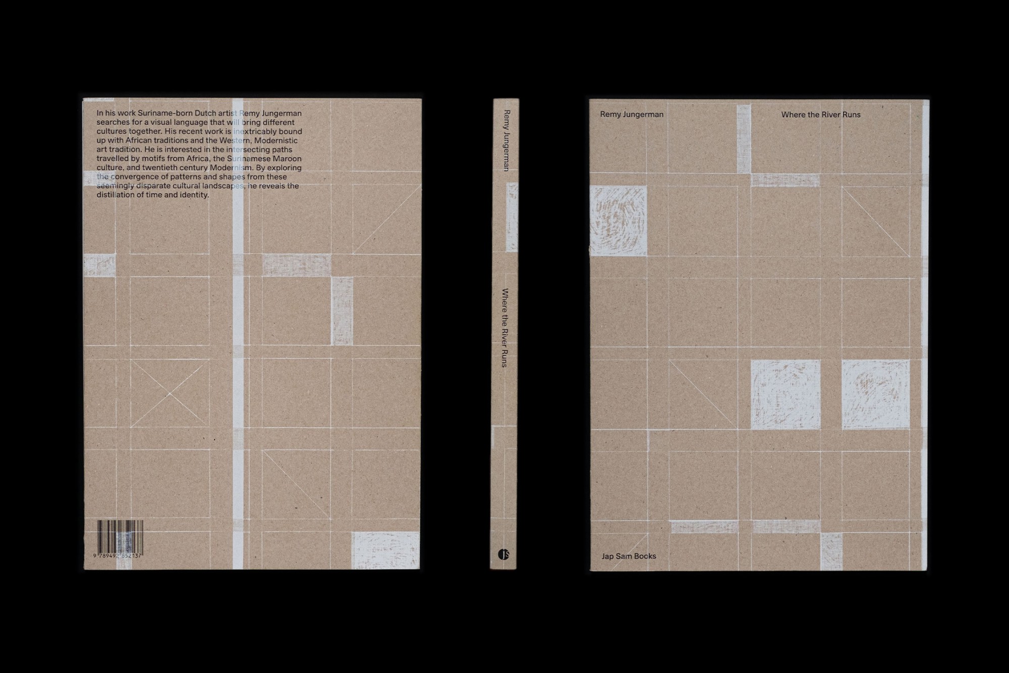 back, spine and front cover of the book