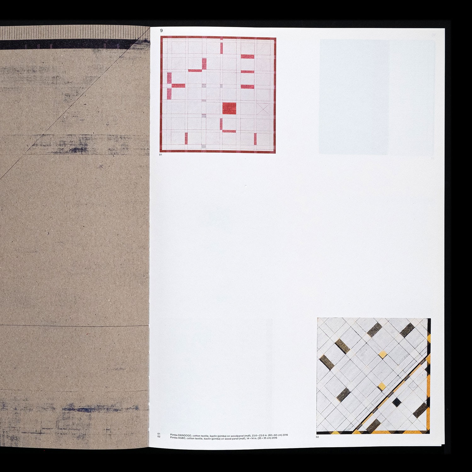 spread with two paintings