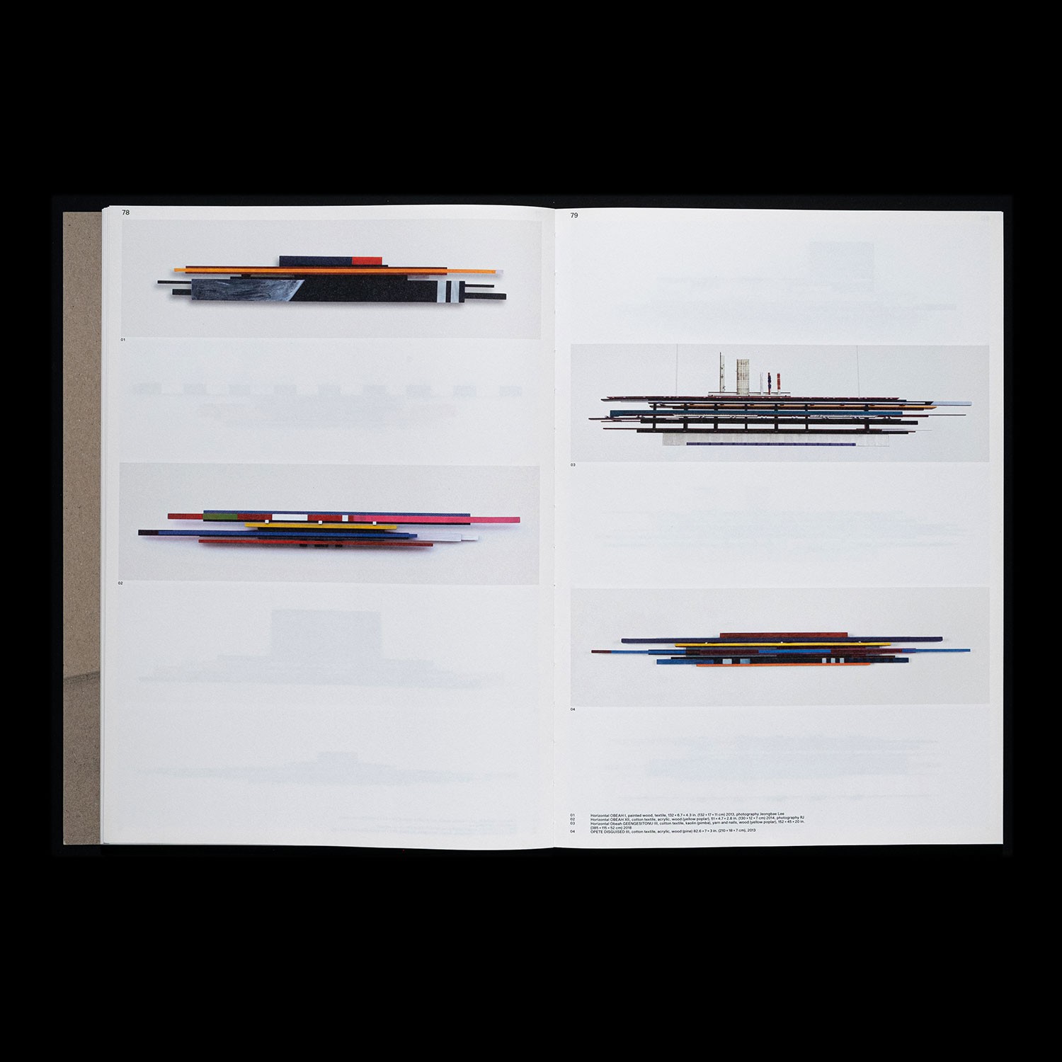 spread with four horizontal artoworks